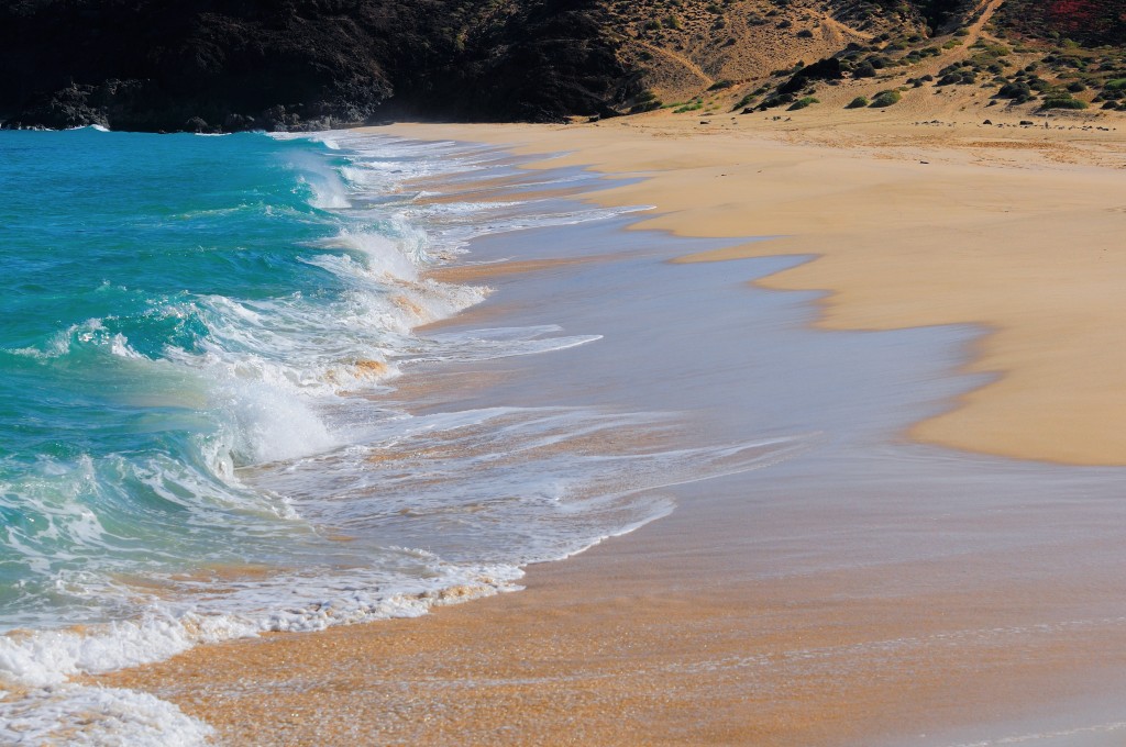 Graciosa, Canary islands; Las Conchas beach in the North-West of the island